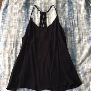 Black tank top blouse